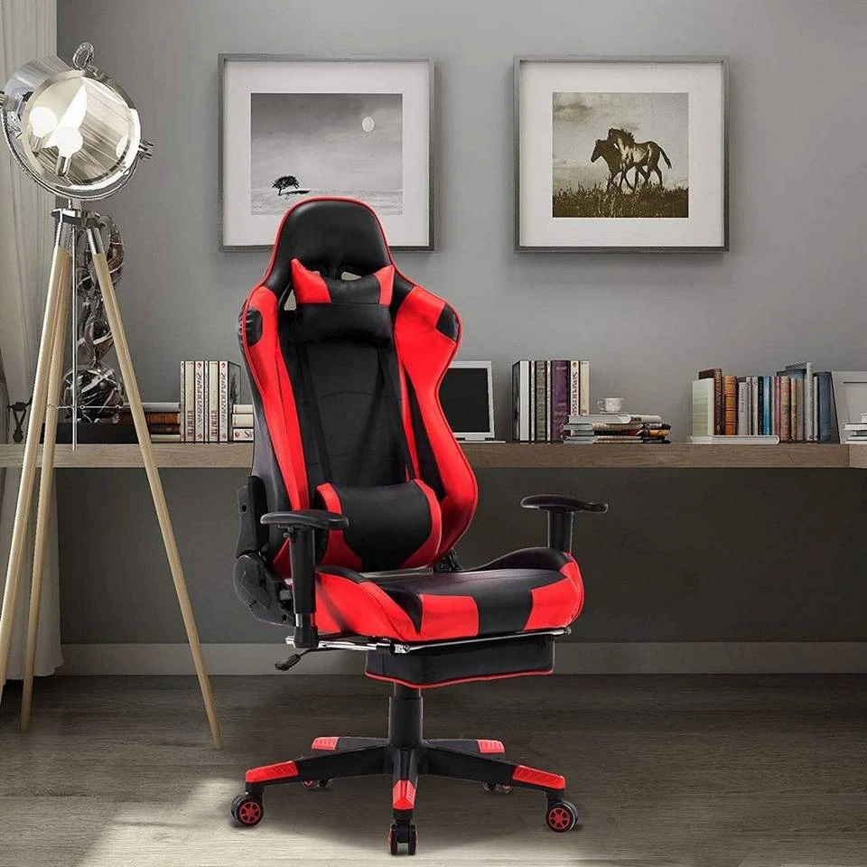 EUGAD Gaming Chair, Bürostuhl Schreibtischstuhl, Kunstleder, mit Ledenkissen Kopfstütze einstellbaren Armlehnen Weiß Grau, Rot, Weiß 17 EUGAD Gaming Chair, Bürostuhl Schreibtischstuhl, Kunstleder, mit Ledenkissen Kopfstütze einstellbaren Armlehnen Weiß Grau, Rot, Weiß – Bild 17