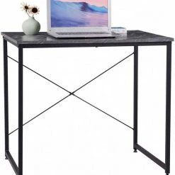 EUGAD Schreibtisch, Computertisch Esstisch Holz Stahl 80x60x70 cm Holz Vintage+schwarz Hell Eiche+schwarz, Hell Eiche+wei&szlig;, Marmor+schwarz -Eugad Möbel Einkaufen 2c714b14 5cc1 5a27 beb4 d8bc64bef6fe