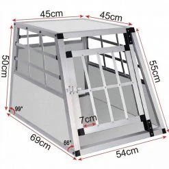 EUGAD Tiertransportbox, Hundetransportbox Alu Hundebox Reisebox Autobox für kleine/mittlere Hunde Französische Bulldogge Beagle Terriers Dackel Shiba Inu 69 x 54 x 50 cm L Schwarz, Silber 15 EUGAD Tiertransportbox, Hundetransportbox Alu Hundebox Reisebox Autobox für kleine/mittlere Hunde Französische Bulldogge Beagle Terriers Dackel Shiba Inu 69 x 54 x 50 cm L Schwarz, Silber -Eugad Möbel Einkaufen 2c881075 3268 5340 9afe 4443f49b40c5