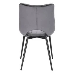 EUGAD Esszimmerstuhl (2 Stück), Küchenstuhl, Polsterstuhl, Wohnzimmerstuhl ohne Armlehne, Metallbeine, Samt, Dunkelgrau Hellgrau, Schwarz -Eugad Möbel Einkaufen 2d6a8e1c 0990 4fc7 a4ce 836808c1155b