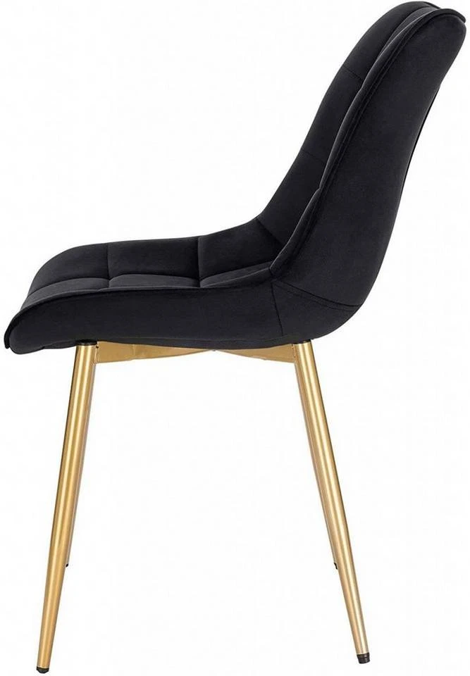 EUGAD Esszimmerstuhl, 4er-Set Küchenstühle Wohnzimmerstuhl mit Rückenlehne, Samt Sitzfläche, Gold Beine Grau Dunkelgrün, Rosa, Schwarz 15 EUGAD Esszimmerstuhl, 4er-Set Küchenstühle Wohnzimmerstuhl mit Rückenlehne, Samt Sitzfläche, Gold Beine Grau Dunkelgrün, Rosa, Schwarz – Bild 15