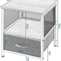EUGAD Nachttisch (1-St), Nachtkommode mit Ablagen und Schubladen, Beistelltisch für Wohnzimmer, Nachtschrank für Schlafzimmer industrieller Stil, 40x52x36cm 9 EUGAD Nachttisch (1-St), Nachtkommode mit Ablagen und Schubladen, Beistelltisch für Wohnzimmer, Nachtschrank für Schlafzimmer industrieller Stil, 40x52x36cm -Eugad Möbel Einkaufen 2ec69ee4 53df 4ae6 9438 89b252af7da8