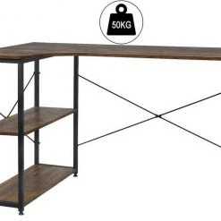 EUGAD Schreibtisch, PC-Tisch Bürotisch Arbeitstisch mit Bücherregal Holz 120x74x71,5 cm Hell Eiche Holz Vintage, Weiß+Hell Eiche 33 EUGAD Schreibtisch, PC-Tisch Bürotisch Arbeitstisch mit Bücherregal Holz 120x74x71,5 cm Hell Eiche Holz Vintage, Weiß+Hell Eiche -Eugad Möbel Einkaufen 2f469e34 294f 5a30 b544 0326be5e2c7a