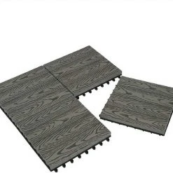 EUGAD WPC-Fliesen, WPC Fliesen Klickfliesen in Holzoptik 11 Stücke für 1m² Grau Anthrazit, Braun, Coffee, Hellgrau -Eugad Möbel Einkaufen 306f522e 6dc4 5a5a b9a4 36def4088931