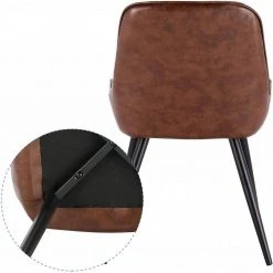 EUGAD Esszimmerstuhl, 2 Stücke Esszimmerstuhl Küchenstuhl Kunstleder Braun, Dunkelbraun, Dunkelgr&uuml;n, Grau, Schwarz -Eugad Möbel Einkaufen 307e5104 7e0f 5883 a67a 8a8dfb41ba48