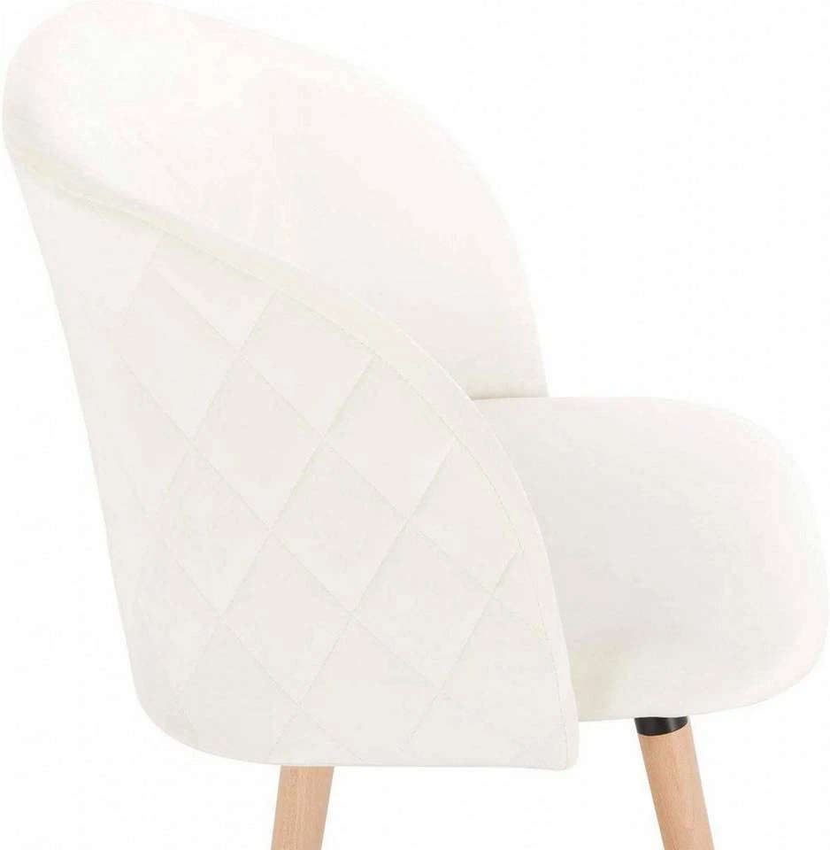 EUGAD Esszimmerstuhl, Esszimmerstuhl Küchenstuhl aus Samt Massivholz Rosa Cremeweiß 15 EUGAD Esszimmerstuhl, Esszimmerstuhl Küchenstuhl aus Samt Massivholz Rosa Cremeweiß – Bild 15