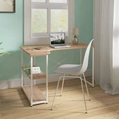 EUGAD Schreibtisch, PC-Tisch Bürotisch Arbeitstisch mit Bücherregal Holz 120x74x71,5 cm Hell Eiche Holz Vintage, Weiß+Hell Eiche 35 EUGAD Schreibtisch, PC-Tisch Bürotisch Arbeitstisch mit Bücherregal Holz 120x74x71,5 cm Hell Eiche Holz Vintage, Weiß+Hell Eiche -Eugad Möbel Einkaufen 31d7c9db e185 5b86 bd5a 730f3acb4c10