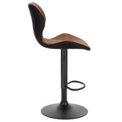 EUGAD Barhocker (2 St), 2er-Set höhenverstellbar und drenbar mit Rückenlehne aus Kunstleder Stahl Grau Anthrazit, Braun, Dunkelbraun -Eugad Möbel Einkaufen 31ed769a 600b 5d2e 879a fdb63accb236