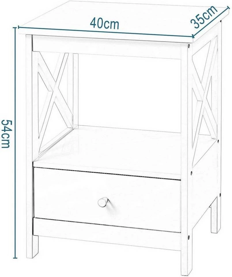 EUGAD Nachttisch, Beistelltisch Nachtschrank Nachtkommode Sofatisch aus MDF mit Schublade und Ablage für Schlafzimmer oder Wohnzimmer Weiß 3 EUGAD Nachttisch, Beistelltisch Nachtschrank Nachtkommode Sofatisch aus MDF mit Schublade und Ablage für Schlafzimmer oder Wohnzimmer Weiß – Bild 3