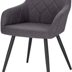 EUGAD Esszimmerstuhl (1 Stück), Wohnzimmerstuhl aus Leinen Polsterstuhl mit Armlehnen und Rückenlehne schwarze Gestell aus Metall Hellgrau Dunkelgrau 25 EUGAD Esszimmerstuhl (1 Stück), Wohnzimmerstuhl aus Leinen Polsterstuhl mit Armlehnen und Rückenlehne schwarze Gestell aus Metall Hellgrau Dunkelgrau -Eugad Möbel Einkaufen 33232cc2 0815 4dcb bf57 69a941fdeef6