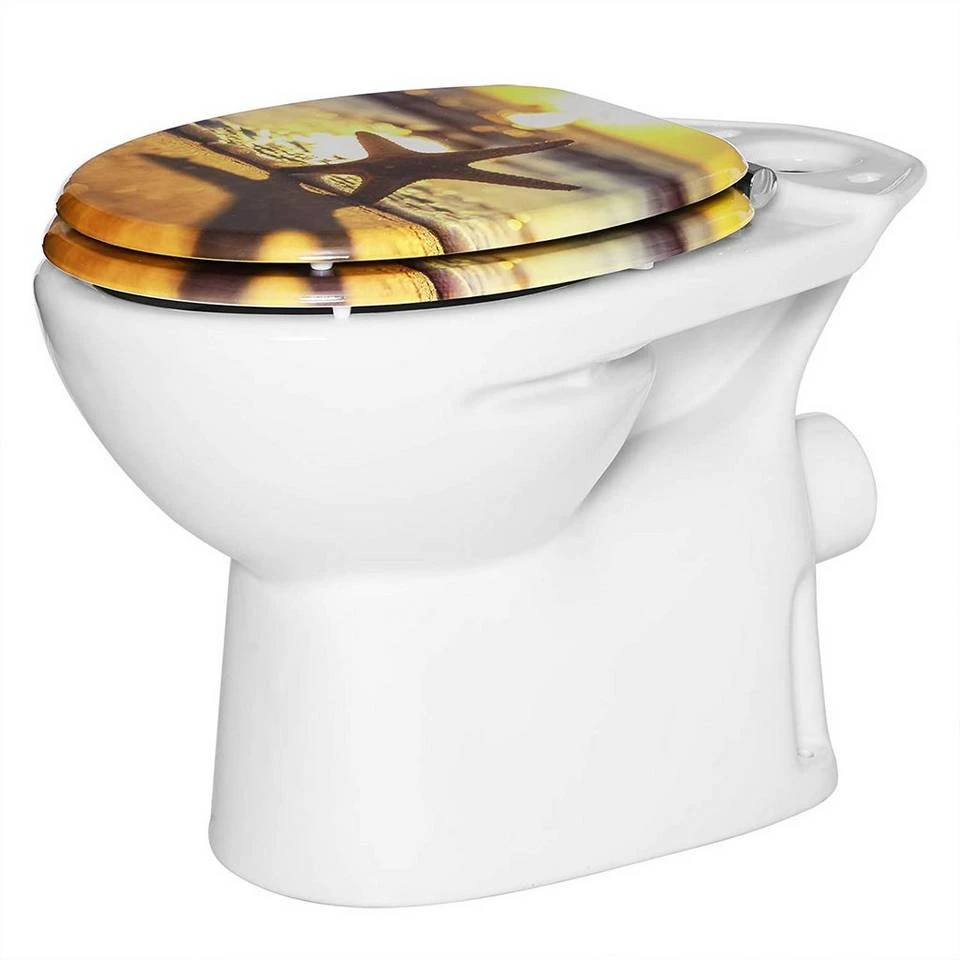 EUGAD WC-Sitz (1-St), Toilettensitz, WC Sitz mit Absenkautomatik, MDF, Holz, Softclose Scharnier Grüne Blätter, Holzfarbe, Lilie, Seestern, Seestern Am Strand, Seestern Sonnenuntergang, Stone, Lila Blume und Stones 21 EUGAD WC-Sitz (1-St), Toilettensitz, WC Sitz mit Absenkautomatik, MDF, Holz, Softclose Scharnier Grüne Blätter, Holzfarbe, Lilie, Seestern, Seestern Am Strand, Seestern Sonnenuntergang, Stone, Lila Blume und Stones – Bild 21
