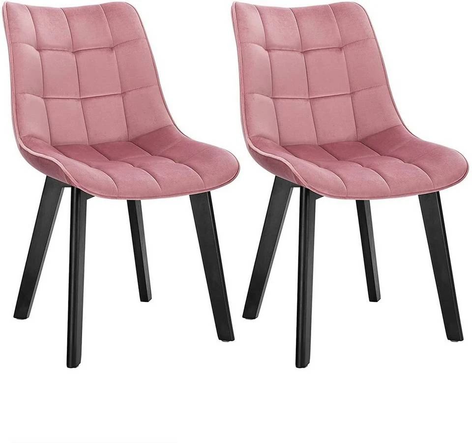 EUGAD Esszimmerstuhl (2 Stück), Wohnzimmerstuhl mit Rückenlehne, Polsterstuhl Küchenstuhl Weich Samt und Holz für ESS- und Wohnzimmer Schwarz Dunkelgrau, Dunkelgrün, Rosa 28 EUGAD Esszimmerstuhl (2 Stück), Wohnzimmerstuhl mit Rückenlehne, Polsterstuhl Küchenstuhl Weich Samt und Holz für ESS- und Wohnzimmer Schwarz Dunkelgrau, Dunkelgrün, Rosa – Bild 28