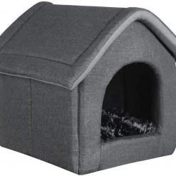 EUGAD Tierbett, Katzenhaus Katzenhöhle herausnehmbarer Matte Dunkelgrau, Hellgrau -Eugad Möbel Einkaufen 3646961b 9d6d 5533 83c7 07b95b89c899