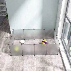 EUGAD Freigehege, Freigehege für Kaninchen Hasen Meerschweinchen Welpenauslauf DIY, 12 Platten 145 x 75 x 46 cm Grau, Schwarz, Transparent, Weiß 54 EUGAD Freigehege, Freigehege für Kaninchen Hasen Meerschweinchen Welpenauslauf DIY, 12 Platten 145 x 75 x 46 cm Grau, Schwarz, Transparent, Weiß -Eugad Möbel Einkaufen 3675b677 6e2d 5d1a a2d3 d9fd5c8ab213