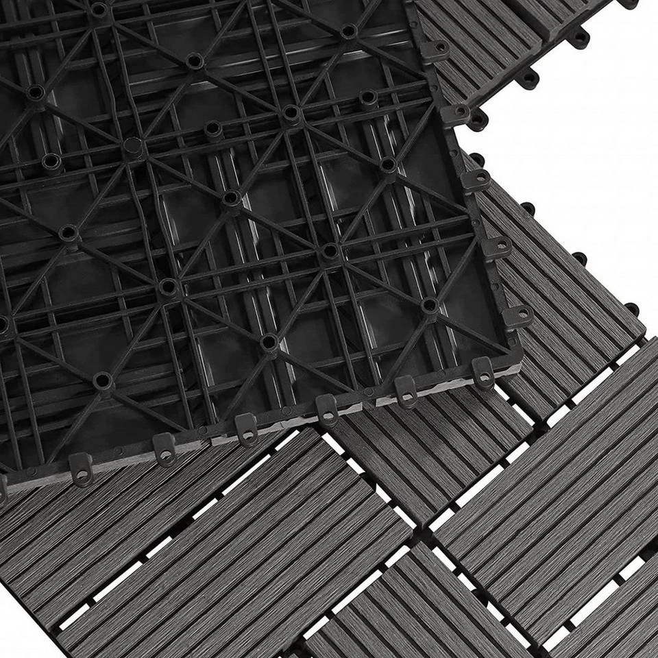 EUGAD WPC-Fliesen, 22 Stück WPC Terrassenfliesen Klickfliesen 30x30cm Coffee Anthrazit, Dunkelgrau, Hellgrau 26 EUGAD WPC-Fliesen, 22 Stück WPC Terrassenfliesen Klickfliesen 30x30cm Coffee Anthrazit, Dunkelgrau, Hellgrau – Bild 26