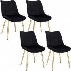 EUGAD Esszimmerstuhl, 4er-Set Küchenstühle Wohnzimmerstuhl mit Rückenlehne, Samt Sitzfläche, Gold Beine Grau Dunkelgrün, Rosa, Schwarz 44 EUGAD Esszimmerstuhl, 4er-Set Küchenstühle Wohnzimmerstuhl mit Rückenlehne, Samt Sitzfläche, Gold Beine Grau Dunkelgrün, Rosa, Schwarz -Eugad Möbel Einkaufen 3bb8cdef aeaf 5460 a075 ff6475daad42