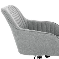 EUGAD Schreibtischstuhl, Bürostuhl Bürohocker Rollhocker aus Leinen Hellgrau Duneklgrau -Eugad Möbel Einkaufen 3f5a7ee7 2a97 5e5a 8ae7 38b8e4993bc5