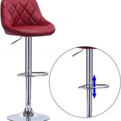 EUGAD Barhocker, 2er-Set Barstühle, höhenverstellbar, 360°drehbar Weiß Bordeaux, Cremewei&szlig;, Grau, Khaki, Rot, Schwarz, Wei&szlig; -Eugad Möbel Einkaufen 40b88104 b223 59a3 9b0f 0767ab64185a