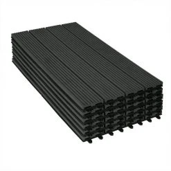 EUGAD WPC-Fliesen, WPC Fliesen Klickfliesen in Holzoptik 12 Stücke für 2m² Coffee Anthrazit, Grau, Hellgrau, Braun -Eugad Möbel Einkaufen 40fa84bc ff4d 42db b3eb 8a061dbe4bc3