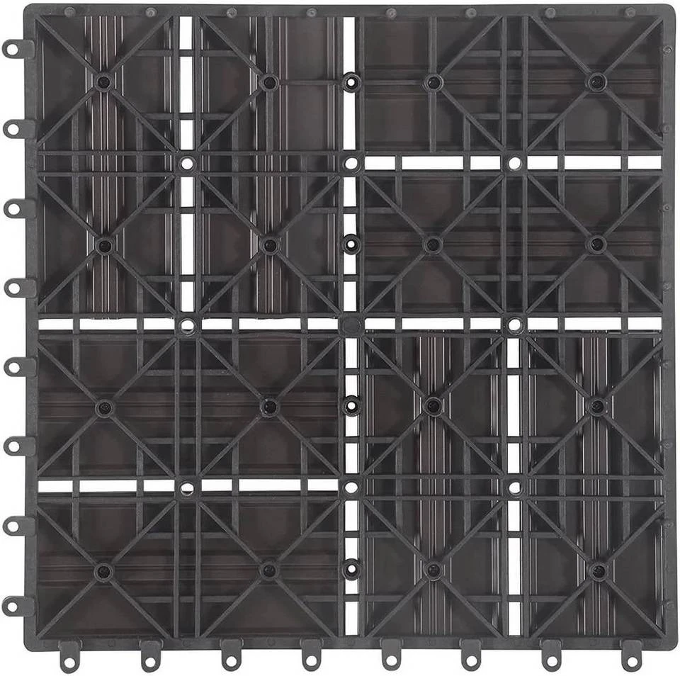 EUGAD WPC-Fliesen, 22 Stück WPC Terrassenfliesen Klickfliesen 30x30cm Coffee Anthrazit, Dunkelgrau, Hellgrau 7 EUGAD WPC-Fliesen, 22 Stück WPC Terrassenfliesen Klickfliesen 30x30cm Coffee Anthrazit, Dunkelgrau, Hellgrau – Bild 7