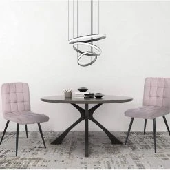 EUGAD Esszimmerstuhl (2 Stück), Küchenstuhl Polsterstuhl, mit Rückenlehne, Metallbeine, Sitzfläche aus Leinen, Dunkelgrau Dunkelgrau | Dunkelgrau, Hellgrau | Hellgrau -Eugad Möbel Einkaufen 417fba9c 0181 4904 88fe cc7497f57368