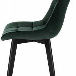 EUGAD Esszimmerstuhl (6 Stück), Wohnzimmerstuhl mit Rückenlehne, Polsterstuhl Küchenstuhl Weich Samt und Holz für ESS- und Wohnzimmer Schwarz Dunkelgrau, Dunkelgrün, Rosa -Eugad Möbel Einkaufen 41899df0 12e4 5e4b 9695 59c1fa43d40d