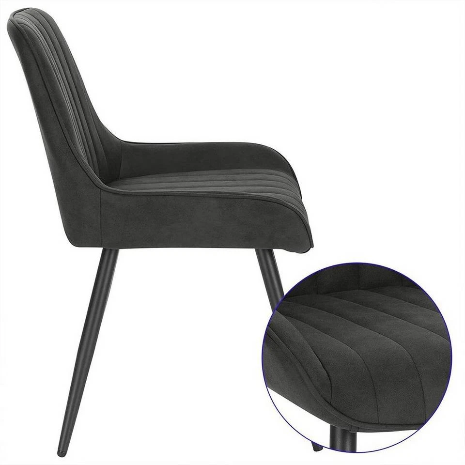 EUGAD Esszimmerstuhl, Polsterstuhl 2er-Set,Sitzfläche aus Stoffbezug Anthrazit, Dunkelbraun, Dunkelgrau 19 EUGAD Esszimmerstuhl, Polsterstuhl 2er-Set,Sitzfläche aus Stoffbezug Anthrazit, Dunkelbraun, Dunkelgrau – Bild 19