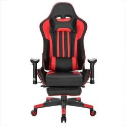 EUGAD Gaming-Stuhl (1 Stück), Racing Stuhl mit Fußstütze Racing Stuhl Drehstuhl Bürostuhl Schreibtischstuhl PC Stuhl mit Wippfunktion Höhenverstellbar Kunstleder Rot Grau, Wei&szlig; -Eugad Möbel Einkaufen 44d7c587 1eff 580a 9c9d 3249b2852149