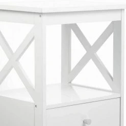 EUGAD Nachttisch, Beistelltisch Nachtschrank Nachtkommode Sofatisch aus MDF mit Schublade und Ablage für Schlafzimmer oder Wohnzimmer Weiß 13 EUGAD Nachttisch, Beistelltisch Nachtschrank Nachtkommode Sofatisch aus MDF mit Schublade und Ablage für Schlafzimmer oder Wohnzimmer Weiß -Eugad Möbel Einkaufen 44e4e0c9 0cec 5bcc a29e 5bf974266989