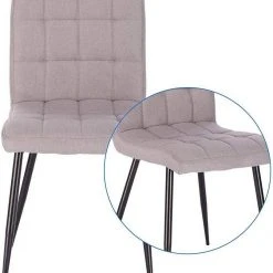 EUGAD Esszimmerstuhl (4 Stück), Küchenstuhl Polsterstuhl, mit Rückenlehne, Metallbeine, Sitzfläche aus Leinen, Hellgrau 11 EUGAD Esszimmerstuhl (4 Stück), Küchenstuhl Polsterstuhl, mit Rückenlehne, Metallbeine, Sitzfläche aus Leinen, Hellgrau -Eugad Möbel Einkaufen 45095c3c 2315 4b1b b7d2 1c2aaead93a0