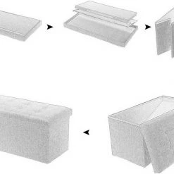 EUGAD Sitzhocker, Fußhocker Sitzbank mit Stauraum Deckel Abnehmbar Leinen Dunkelgrau Beige, Cremeweiß 23 EUGAD Sitzhocker, Fußhocker Sitzbank mit Stauraum Deckel Abnehmbar Leinen Dunkelgrau Beige, Cremeweiß -Eugad Möbel Einkaufen 451ed357 cb12 57e6 99ff f08a18ddb21a