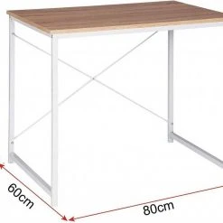 EUGAD Schreibtisch, Computertisch Esstisch Holz Stahl 80x60x70 cm Holz Vintage+schwarz Hell Eiche+schwarz, Hell Eiche+wei&szlig;, Marmor+schwarz -Eugad Möbel Einkaufen 45ee2e32 dcf7 52b9 9a65 4dea8d908c14