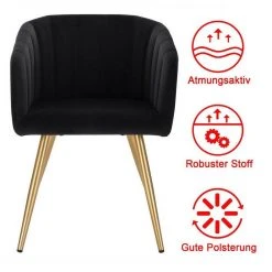 EUGAD Esszimmerstuhl, 2er-Set Esszimmerstuhl Polsterstuhl aus Samt Dunkelgrün Dunkelgrau, Dunkelgr&uuml;n, Rosa, Schwarz -Eugad Möbel Einkaufen 45f14619 d13f 493a 9d0a 3c287cf3732f