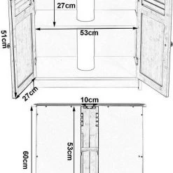 EUGAD Waschbeckenunterschrank Unterschrank Badezimmerschrank Waschtisch Badschrank mit 2 Türen 60x30x60cm aus MDF Weiß+Natur Weiß+Grau, Weiß+Natur -Eugad Möbel Einkaufen 4a59b04b 87a0 5544 9201 6993bb249b6e