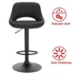 EUGAD Barhocker (2 St), 2er-Set 360° drehbar stufenlos höhenverstellbar mit Rückenlehne aus Kunstleder und Stahl Dunkelbraun Anthrazit, Grau -Eugad Möbel Einkaufen 4bbc0e43 16af 5cea 9d2a 57e6114c7cc1