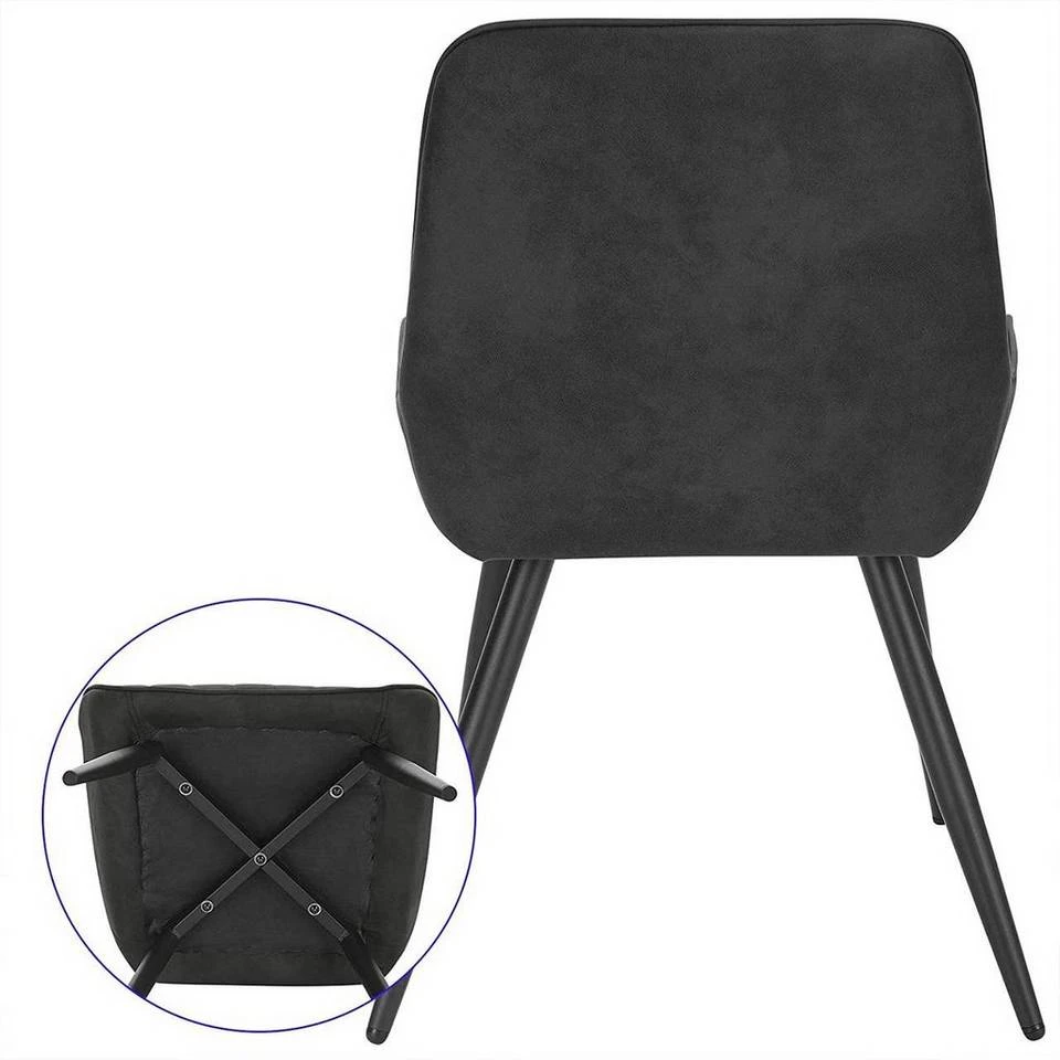 EUGAD Esszimmerstuhl, Polsterstuhl 2er-Set,Sitzfläche aus Stoffbezug Anthrazit, Dunkelbraun, Dunkelgrau 18 EUGAD Esszimmerstuhl, Polsterstuhl 2er-Set,Sitzfläche aus Stoffbezug Anthrazit, Dunkelbraun, Dunkelgrau – Bild 18