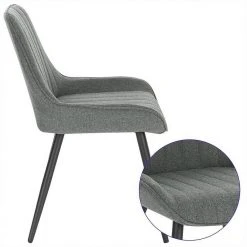 EUGAD Polsterstuhl (2 Stück), Esszimmerstühle aus Leinen mit stabilen Metallbeinen, mit Rückenlehne und gepolsterter Sitzfläche Dunkelgrau, Hellgrau 16 EUGAD Polsterstuhl (2 Stück), Esszimmerstühle aus Leinen mit stabilen Metallbeinen, mit Rückenlehne und gepolsterter Sitzfläche Dunkelgrau, Hellgrau -Eugad Möbel Einkaufen 4dd4b7b7 2f91 50ac a7fc 4942b2a19774