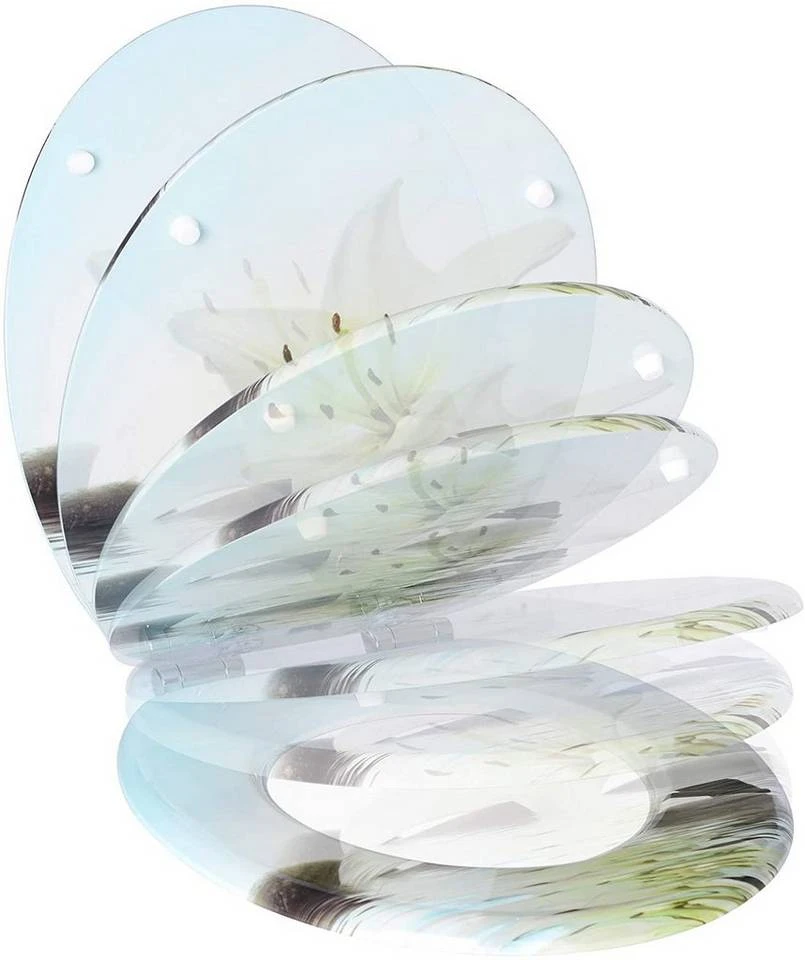 EUGAD WC-Sitz (1-St), Toilettensitz, WC Sitz mit Absenkautomatik, MDF, Holz, Softclose Scharnier Grüne Blätter, Holzfarbe, Lilie, Seestern, Seestern Am Strand, Seestern Sonnenuntergang, Stone, Lila Blume und Stones 11 EUGAD WC-Sitz (1-St), Toilettensitz, WC Sitz mit Absenkautomatik, MDF, Holz, Softclose Scharnier Grüne Blätter, Holzfarbe, Lilie, Seestern, Seestern Am Strand, Seestern Sonnenuntergang, Stone, Lila Blume und Stones – Bild 11