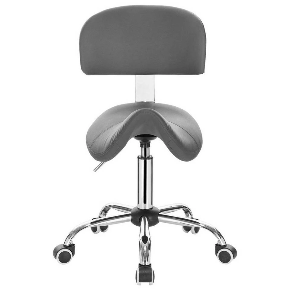 EUGAD Arbeitshocker (1er-Set), Sattelhocker mit Rückenlehne gepolstert höhenverstellbar aus Kunstleder Schwarz Grau, Weiß 9 EUGAD Arbeitshocker (1er-Set), Sattelhocker mit Rückenlehne gepolstert höhenverstellbar aus Kunstleder Schwarz Grau, Weiß – Bild 9