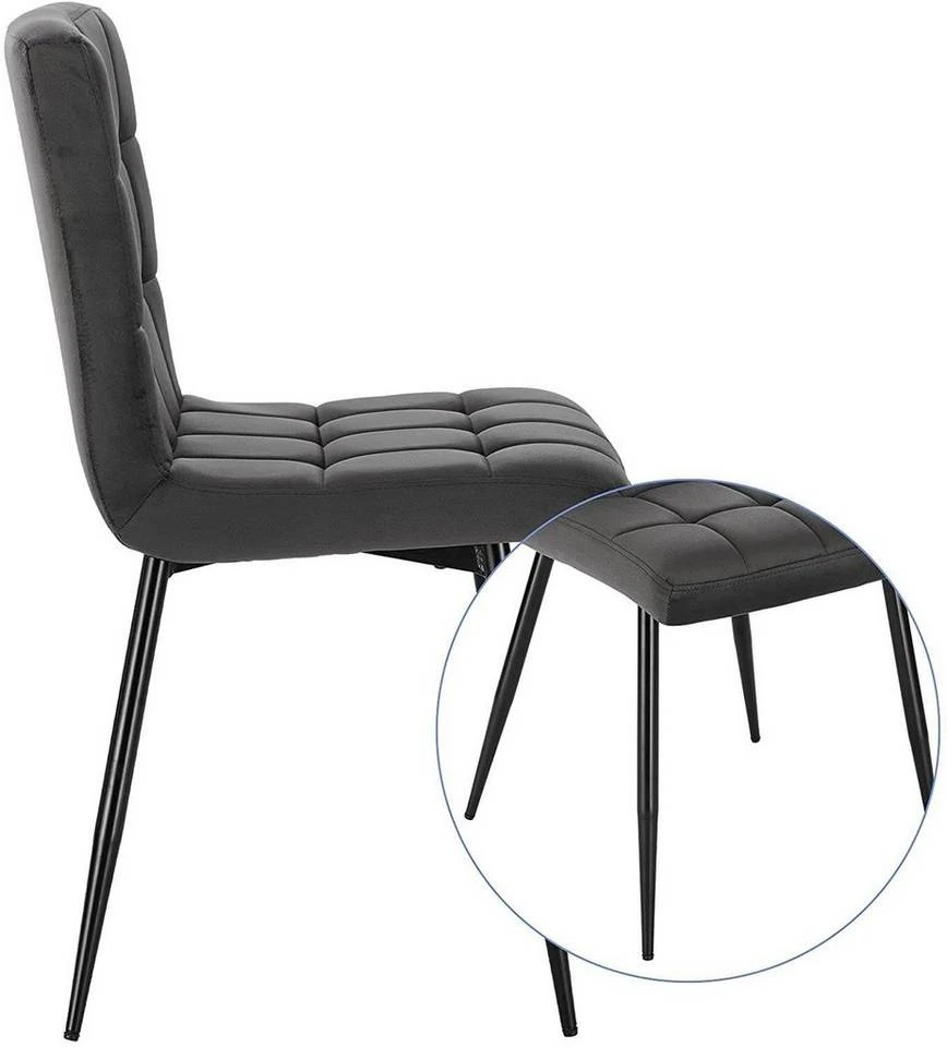 EUGAD Esszimmerstuhl (2 Stück), Polsterstuhl Wohnzimmerstuhl Samtstuhl Sessel mit Rückenlehne, Metallbeine, Sitzfläche aus Samt, Dunkelgrün Blau, Creme, Dunkelgrau, Dunkelgrün, Hellgrau, Rosa 33 EUGAD Esszimmerstuhl (2 Stück), Polsterstuhl Wohnzimmerstuhl Samtstuhl Sessel mit Rückenlehne, Metallbeine, Sitzfläche aus Samt, Dunkelgrün Blau, Creme, Dunkelgrau, Dunkelgrün, Hellgrau, Rosa – Bild 33