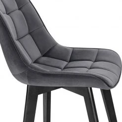 EUGAD Esszimmerstuhl (6 Stück), Wohnzimmerstuhl mit Rückenlehne, Polsterstuhl Küchenstuhl Weich Samt und Holz für ESS- und Wohnzimmer Schwarz Dunkelgrau, Dunkelgrün, Rosa -Eugad Möbel Einkaufen 4fd23ad4 5022 4a18 9e4b 1a90a641eee4