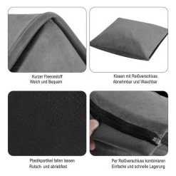 EUGAD Tierhaus, Hundehaus Hundehöhle Katzenhaus Katzenhöhle für Französische Bulldogge Jack Russell Terrier Welpen Grau M -Eugad Möbel Einkaufen 5204e134 c48a 525d acff 61a473eaebae