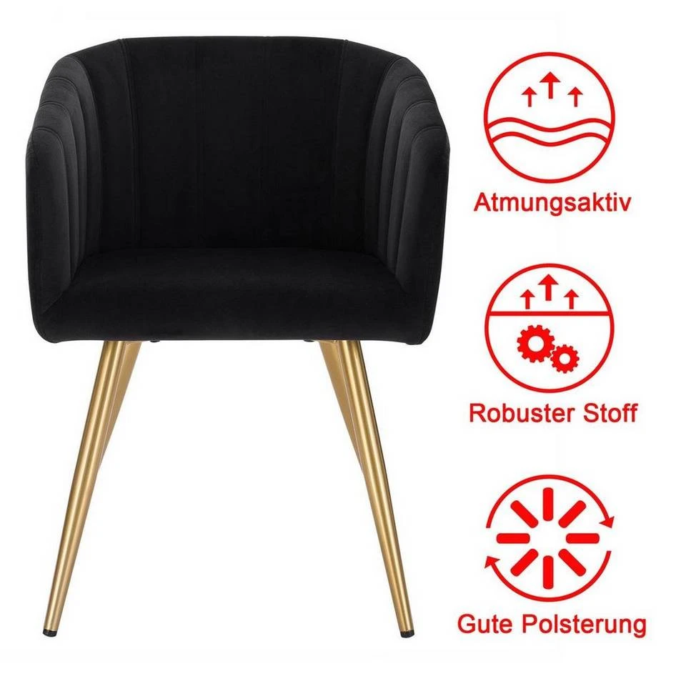 EUGAD Esszimmerstuhl (4 Stück), 4er-Set Esszimmerstuhl Polsterstuhl aus Samt Dunkelgrün Dunkelgrau, Dunkelgrün, Rosa, Schwarz 14 EUGAD Esszimmerstuhl (4 Stück), 4er-Set Esszimmerstuhl Polsterstuhl aus Samt Dunkelgrün Dunkelgrau, Dunkelgrün, Rosa, Schwarz – Bild 14