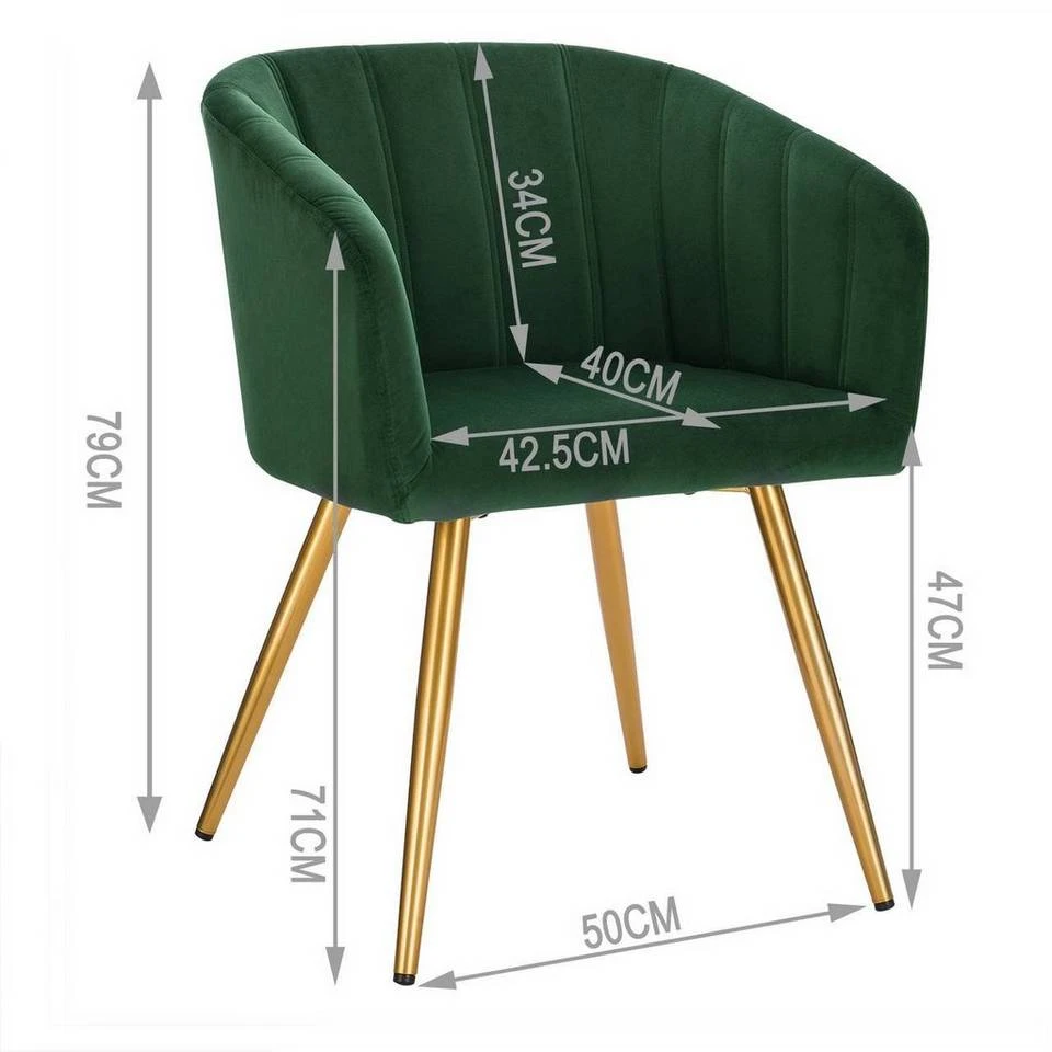 EUGAD Esszimmerstuhl (4 Stück), 4er-Set Esszimmerstuhl Polsterstuhl aus Samt Dunkelgrün Dunkelgrau, Dunkelgrün, Rosa, Schwarz 3 EUGAD Esszimmerstuhl (4 Stück), 4er-Set Esszimmerstuhl Polsterstuhl aus Samt Dunkelgrün Dunkelgrau, Dunkelgrün, Rosa, Schwarz – Bild 3