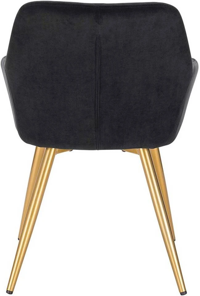 EUGAD Esszimmerstuhl (1 Stück), Wohnzimmerstuhl aus Samt Polsterstuhl mit Armlehnen und Rückenlehne, Gestell aus Metall mit goldenen Beine Dunkelgrau Schwarz 11 EUGAD Esszimmerstuhl (1 Stück), Wohnzimmerstuhl aus Samt Polsterstuhl mit Armlehnen und Rückenlehne, Gestell aus Metall mit goldenen Beine Dunkelgrau Schwarz – Bild 11
