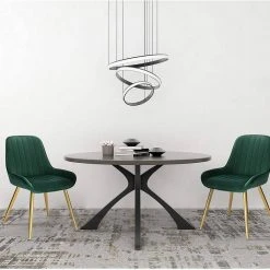 EUGAD Esszimmerstuhl (2 Stück), Küchenstuhl Wohnzimmerstuhl Sitzfläche aus Samt mit Metallbeine,Stuhl für Esszimmer Wohnzimmer Küche, Hellgrau Bordeaux, Dunkelgrau, Dunkelgrün, Rosa -Eugad Möbel Einkaufen 55288148 6bc3 4e81 9c6e 979133a7df14