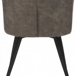 EUGAD Esszimmerstuhl, 2er-Set Polsterstuhl aus Stoffbezug mit Sesselförmigem Gepolstertem Sitz Dunkelbraun Grau -Eugad Möbel Einkaufen 558eaeda 8ec5 5b43 9c6d a585b1271af7