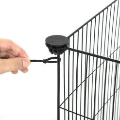 EUGAD Freigehege, Freigehege für Kaninchen Hasen Meerschweinchen Welpenauslauf Laufgitter mit Tür Doppelstöckig DIY 22 Platten Schwarz 140 x 70 x 70 cm -Eugad Möbel Einkaufen 55cb94c9 3472 52f1 a9d2 34c477a27a9f