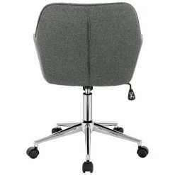 EUGAD Schreibtischstuhl, Bürostuhl Bürohocker Rollhocker aus Leinen Hellgrau Duneklgrau -Eugad Möbel Einkaufen 562b8223 aa36 5b8e a8eb 4749e23be90f