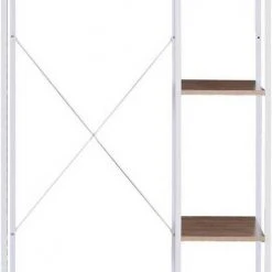 EUGAD Kleiderständer, Garderobenständer Hängeregal mit Schuhregal Holz Metall Schwarz-Hell Eiche Schwarz-Vintage, Wei&szlig;-Eiche -Eugad Möbel Einkaufen 5819bf57 1710 52fe 9169 0e4527b33fc2